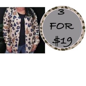 3/$19 Rebel Raven leopard print open front cardigan sweater